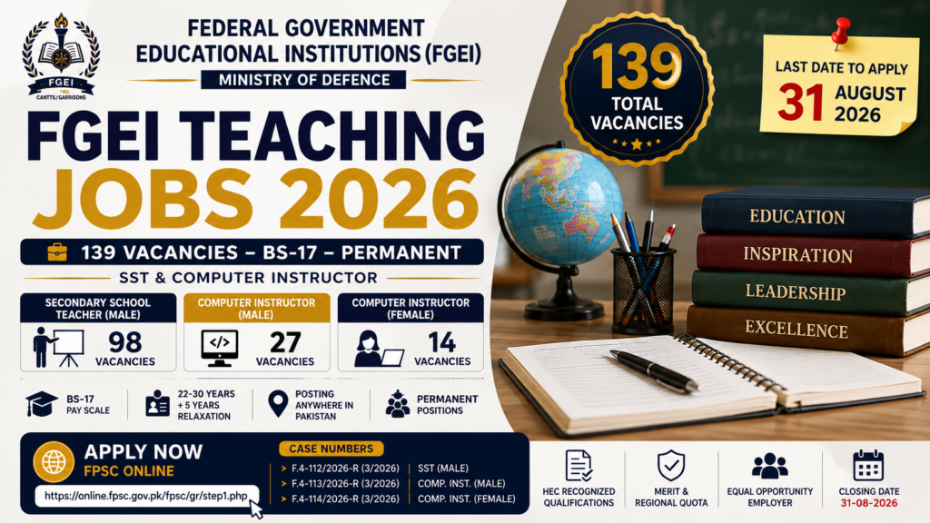 FGEI Teaching Jobs 2026