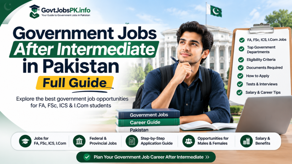 government jobs after intermediate in pakistan