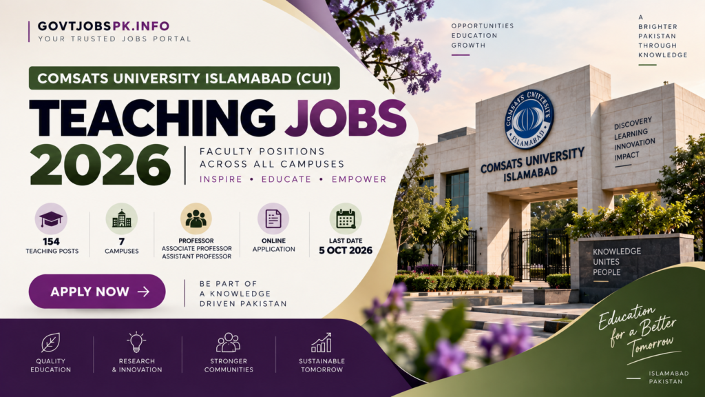 COMSATS University Teaching Jobs 2026