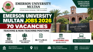 Emerson University Multan Jobs 2026