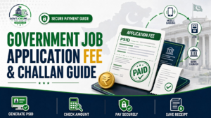 Government Job Application Fee in Pakistan and Challan Guide