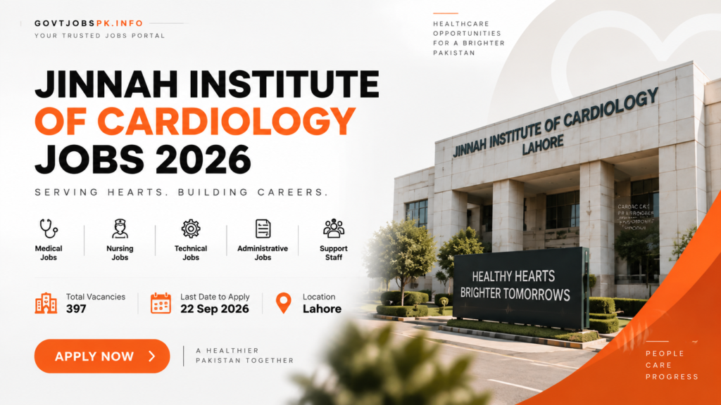 Jinnah Institute of Cardiology Jobs 2026