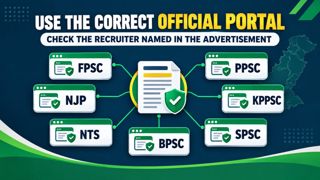 Official portals for checking government job application status