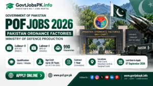 Pakistan Ordnance Factories Jobs 2026