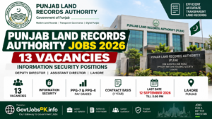 Punjab Land Records Authority Jobs 2026