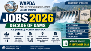 WAPDA Jobs 2026 – 11 Matric Vacancies