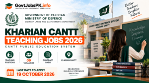 Kharian Cantt Teaching Jobs 2026