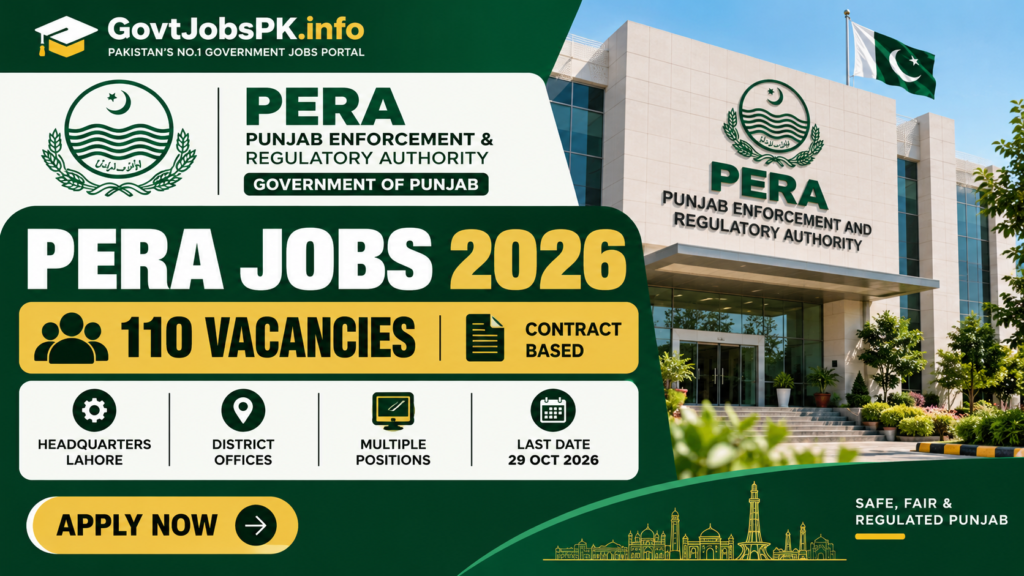 PERA Jobs 2026 – 110 Vacancies